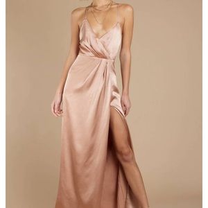 Rose Gold Tobi Open-Back Maxi Dress